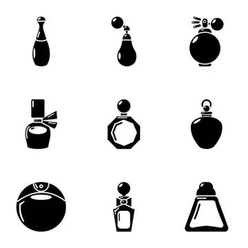 Scent icons set, simple style Stock Illustration