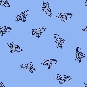 Scent smell vector seamless pattern Illustrazione stock