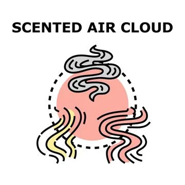 Scented air cloud concept vector illustration Stock Illustration