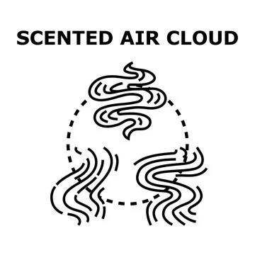 Scented air cloud concept vector illustration Ilustración de archivo