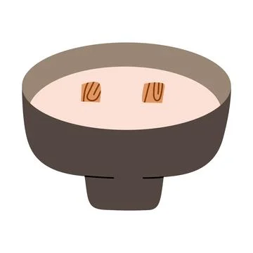 Scented candle in ceramic pot with two wooden wicks, aromatic candle Stock Illustration