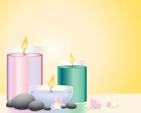 Scented candles Stock Illustration