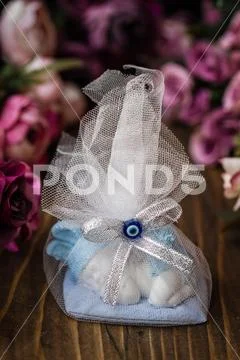Scented Stone as a Gift for Baby Shower Stock Photos