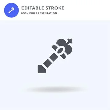 Scepter icon vector, filled flat sign, solid pictogram isolated on white, log Stockillustratie