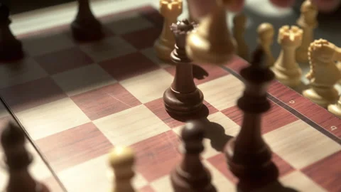 Schachfigur Close Stock Footage 257661343
