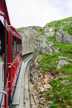 The Schafberg Railway train Stock Photos
