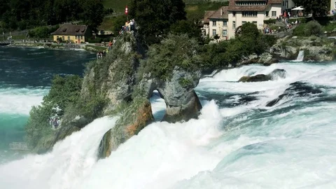 Schaffhausen rhine falls Stock Footage 78875892