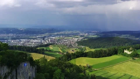 Schartenflue Viewpoint Gempen Plateau Basel-Landschaft Switzerland 4K Stock Footage 339274871