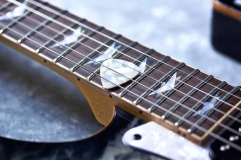 Schecter Banshee 6- Extreme electric guitar Stock Photos