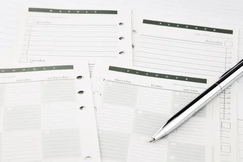 Schedule and planner Foto stock