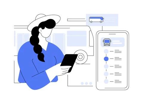 Schedule app isolated cartoon vector illustrations. Ilustración de archivo