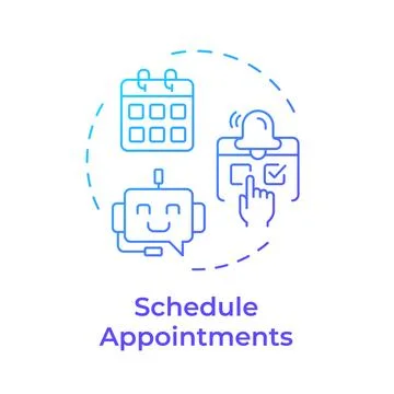 Schedule appointments blue gradient concept icon Stock-Illustration