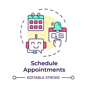Schedule appointments multi color concept icon Stock-Illustration