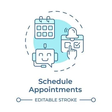 Schedule appointments soft blue concept icon Stock-Illustration