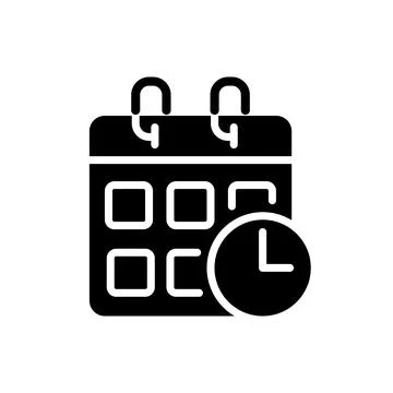 Schedule black glyph icon イラスト素材