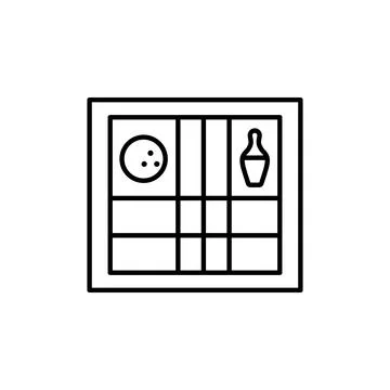 Schedule bowling icon. Simple line, outline vector elements of prize icons for イラスト素材