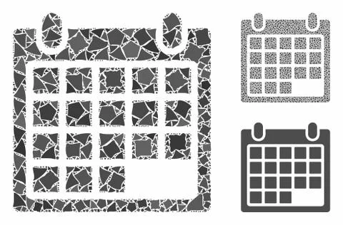 Schedule calendar grid Composition Icon of Joggly Elements 스톡 일러스트