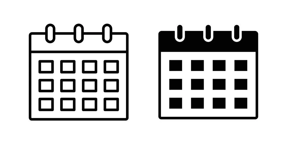 Schedule Callendar icon for web projects Stock Illustration