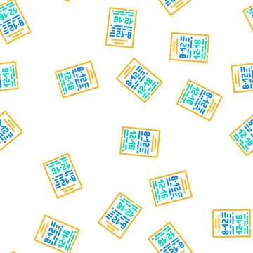 Schedule of canteen work vector seamless pattern Illustrazione stock