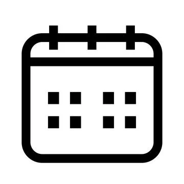 Schedule of cases icon line isolated on white background. Black flat thin i.. Stock-Illustration