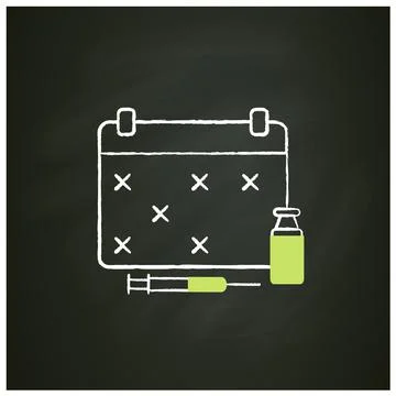 Schedule chalk icon Stock Illustration