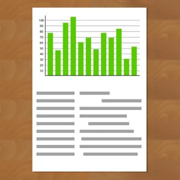 Schedule chart on table vector Stock Illustration