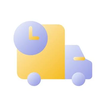 Schedule delivery flat gradient two-color ui icon Illustrazione stock