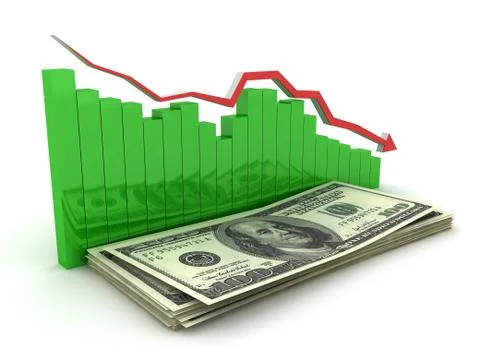 Schedule of the dollar drop Stock Illustration