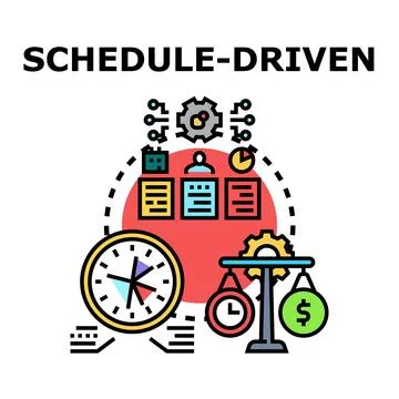 Schedule driven business strategy planning and task management Stock-Illustration