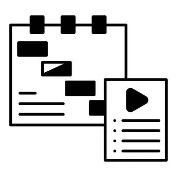 Schedule Dualtone Icon Illustrazione stock