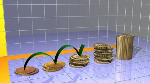Schedule of financial growth Stock Footage 8831954