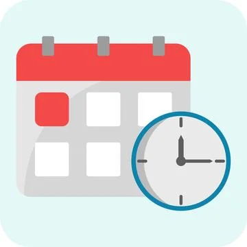 Schedule flat icon. Stock Illustration