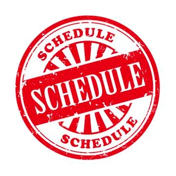 Schedule grunge rubber stamp Stock Illustration