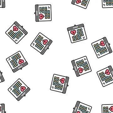 Schedule homecare service vector seamless pattern Stock-Illustration