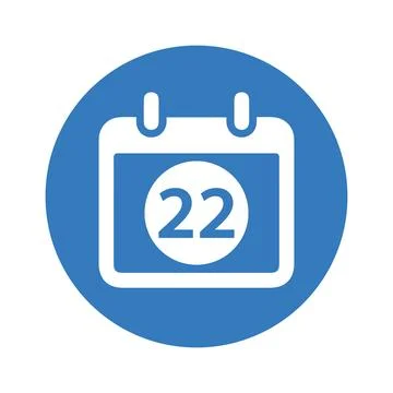 Schedule icon, annual delivery date, blue vector Stock-Illustration