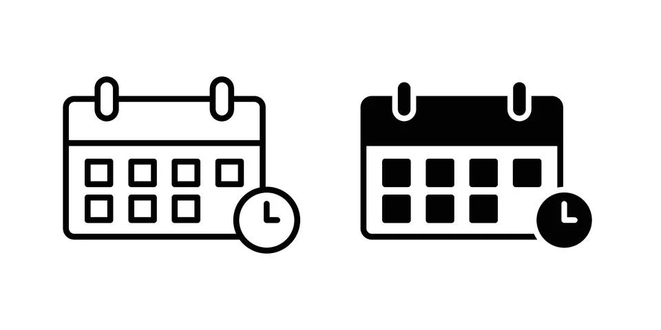 Schedule icon illustration vector, icon set for apps Illustrazione stock
