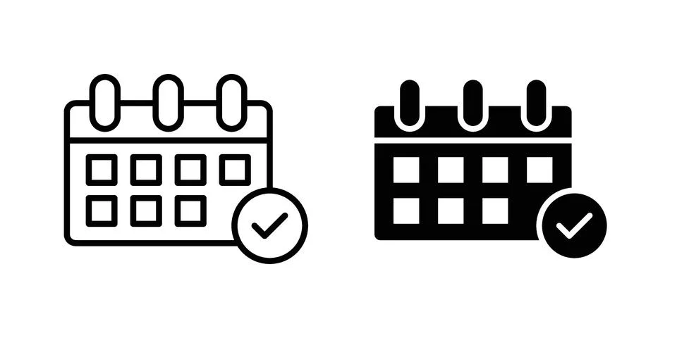 Schedule icon vector design illustrations Illustrazione stock
