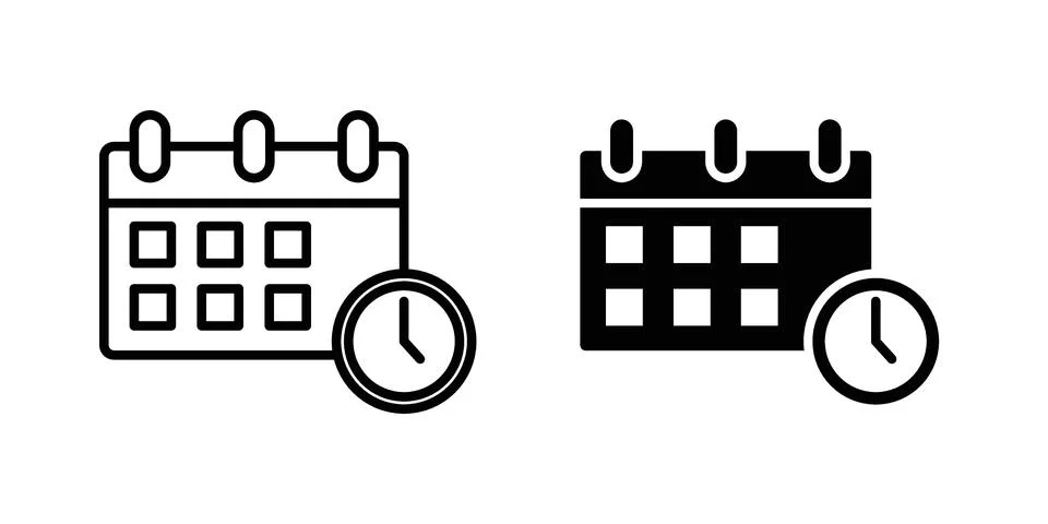 Schedule icon vector design illustrations Illustrazione stock