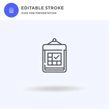 Schedule icon vector, filled flat sign, solid pictogram isolated on white, logo イラスト素材