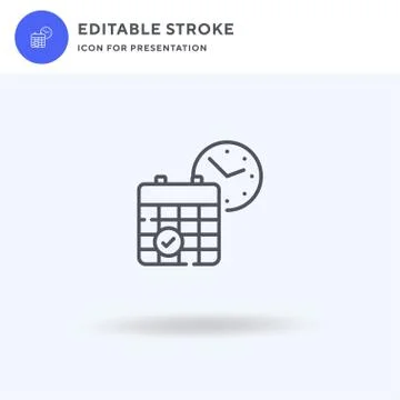 Schedule icon vector, filled flat sign, solid pictogram isolated on white, logo 스톡 일러스트