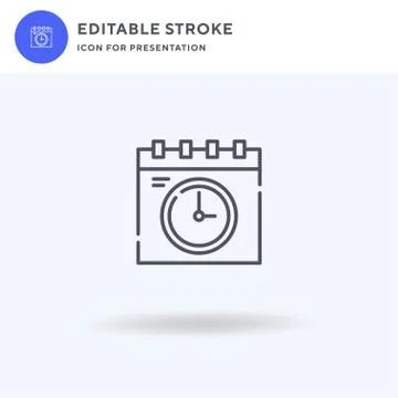 Schedule icon vector, filled flat sign, solid pictogram isolated on white, logo 스톡 일러스트