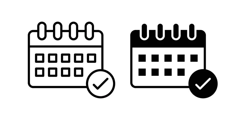 Schedule icon vector, illustration icon set Illustrazione stock