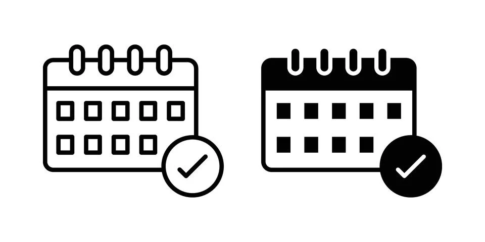 Schedule icon vector, illustration icon set Illustrazione stock