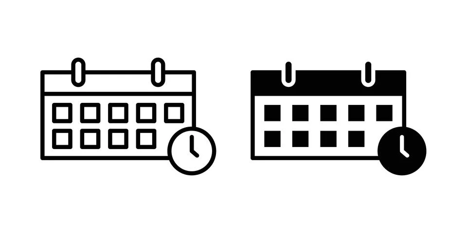 Schedule icon vector symbol graphics Stock Illustration
