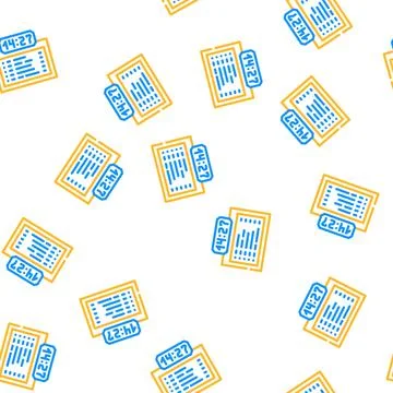 Schedule information vector seamless pattern Stock Illustration