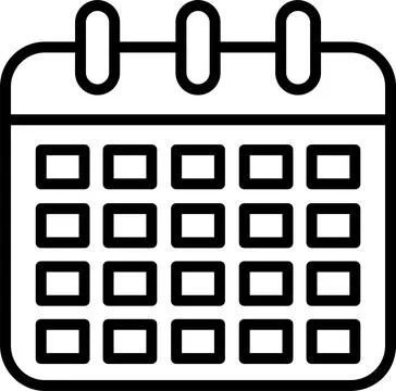 Schedule Line Icon Design Stock Illustration