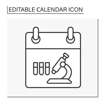 Schedule line icon Illustrazione stock