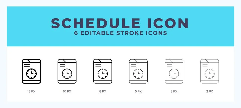 Schedule line icon vector illustration. Trendy styles. Stockillustratie