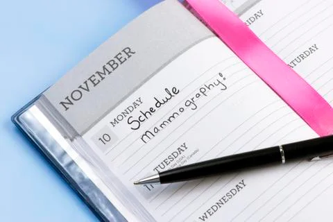 Schedule mammography Stock Photos