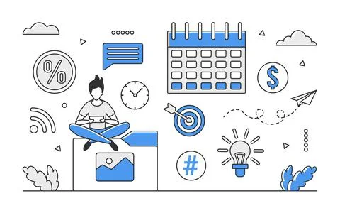 Schedule meeting program Illustration